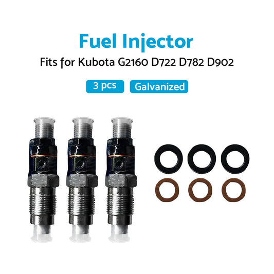 3x Fuel Injectors Suitable For Kubota BX1860, BX1880 & BX2360 D722, D782, D902 16871-53000-0