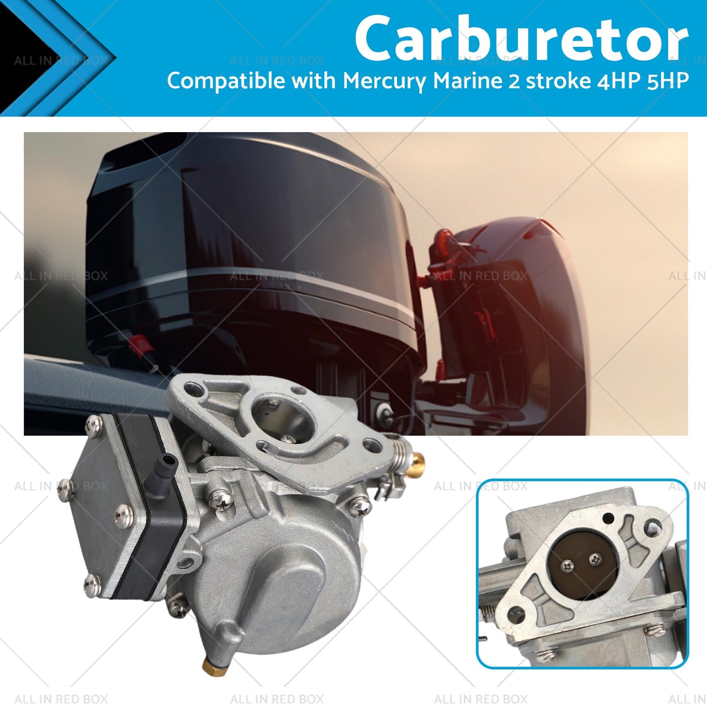 Carburetor Carb Suitable for Mercury Marine 2 stroke 4HP 5HP 3303-812648T-0