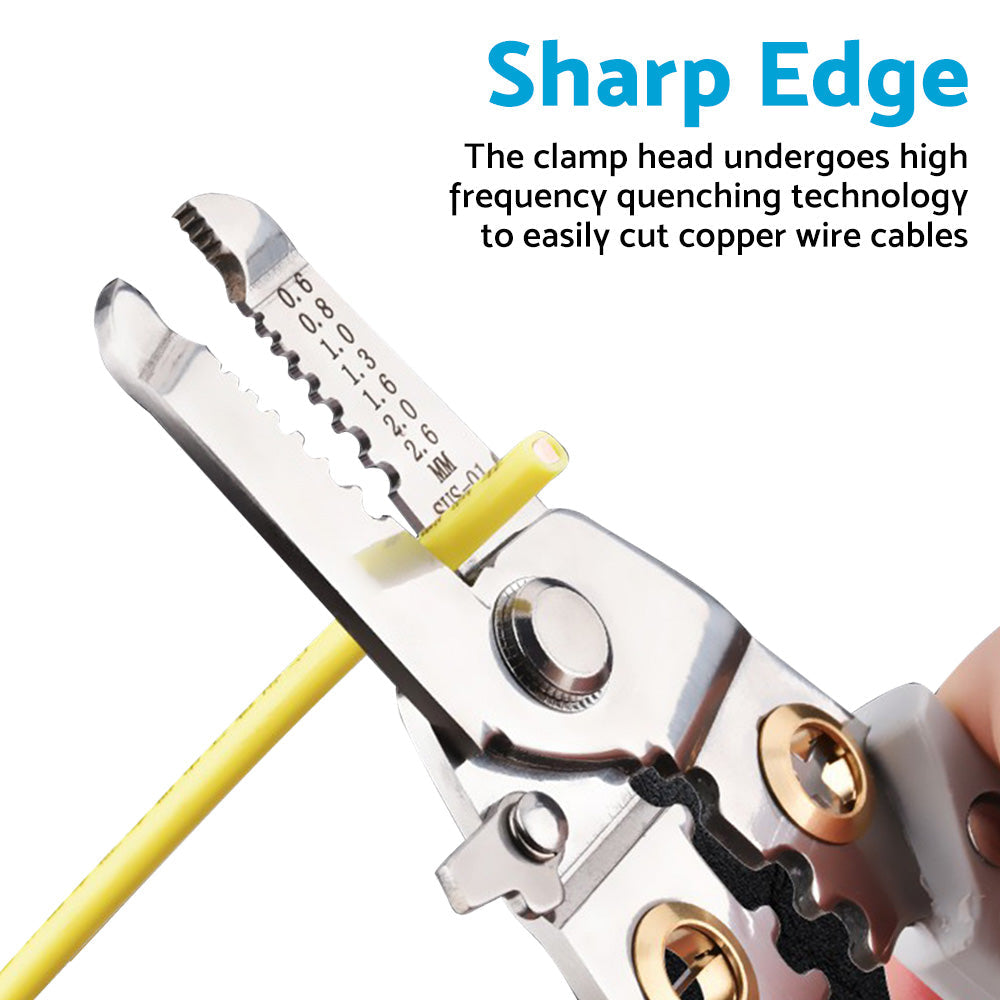 Wire Stripper Pliers Multifunctional Electric Cable Stripper Crimper Cutter Tool-2