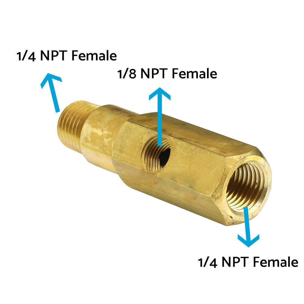 Oil Pressure Gauge Adapter 1/8-Inch NPT Male & Female Thread Suitable For Various Applications-3