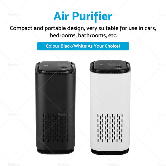 USB Car Air Purifier HEPA Ionizer Portable Mini Car Room Air Cleaner Freshener-1