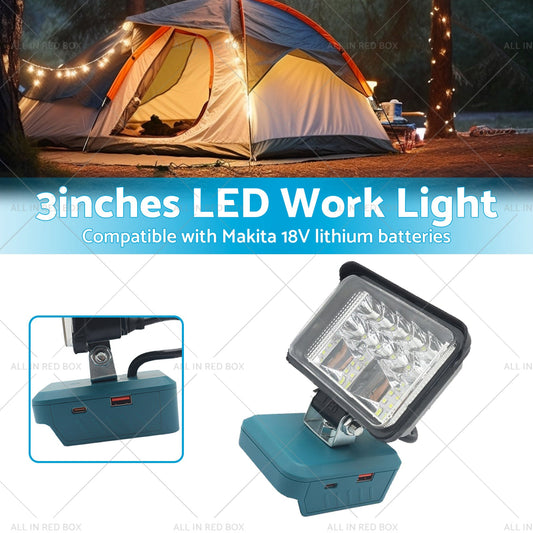 3in LED Work Light Suitable For Makita 18V Li-Ion Battery Workshop Flashlights-1