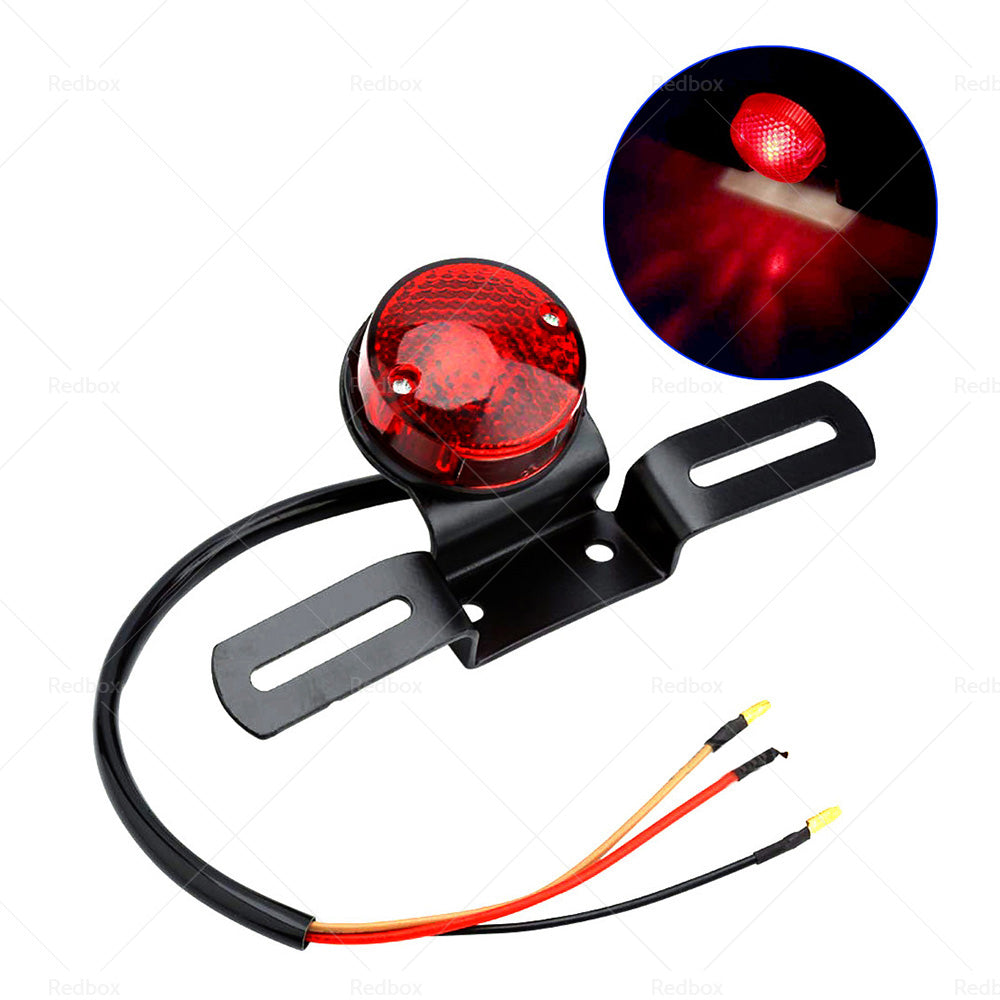 Motorcycle Tail Brake Light Number License Bulb Retro Rear Stop Lamp Universal-3