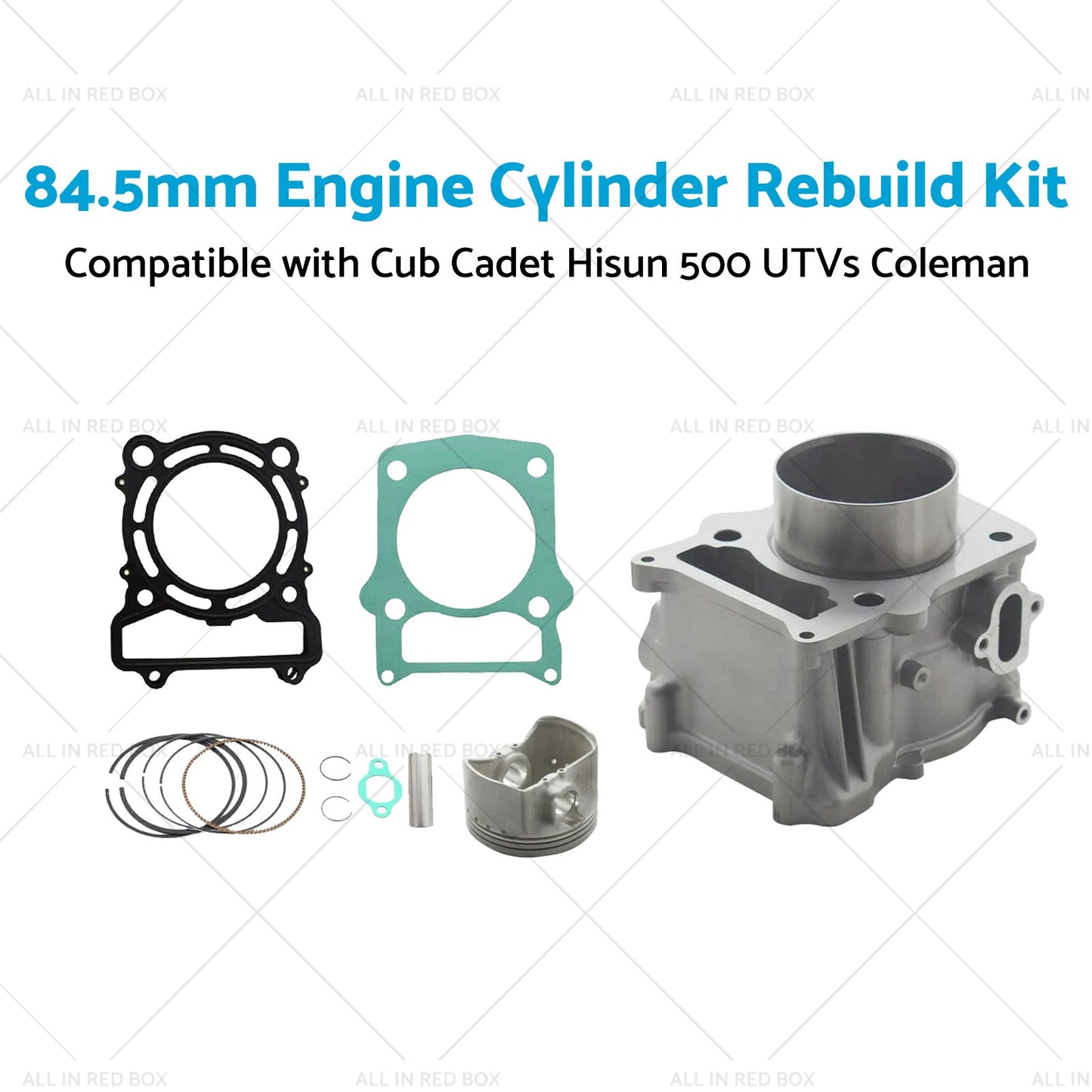 84. 5mm Engine Cylinder Rebuild Kit Suitable for Cub Cadet UTVs Coleman Hisun 500-3