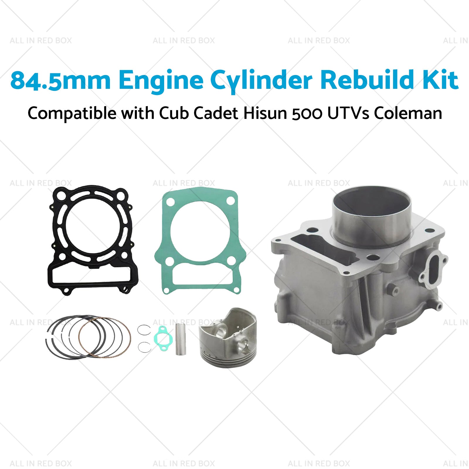 84. 5mm Engine Cylinder Rebuild Kit Suitable for Cub Cadet UTVs Coleman Hisun 500-3
