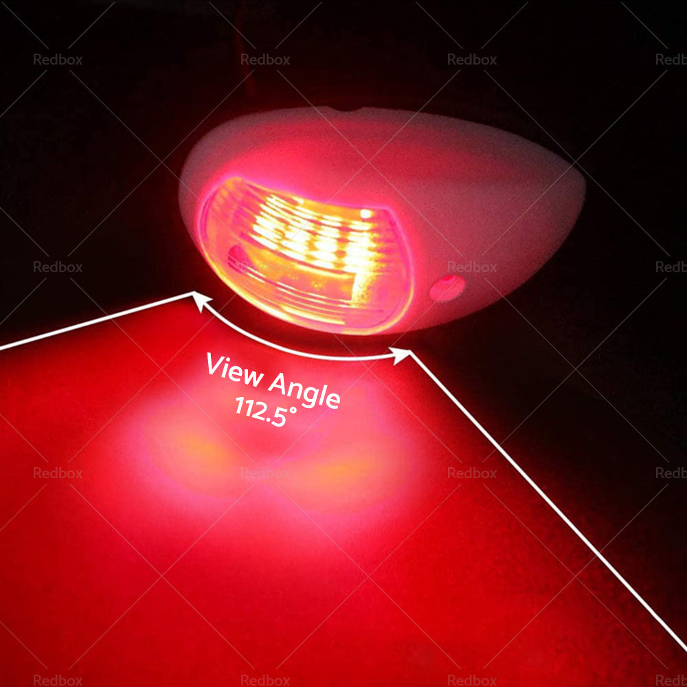 Pair Red  and  Green 8LED Navigation Lights Marine Bow Light Lamp for Boat Pontoon-3