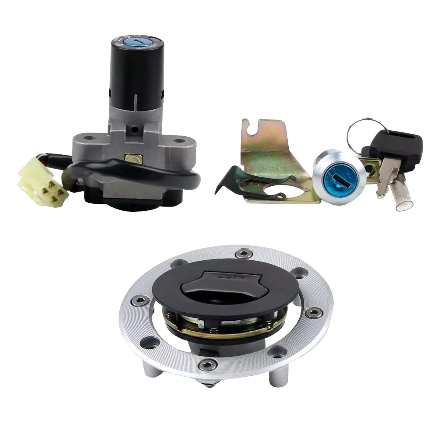 Ignition Switch Fuel Gas Cap Lock Key Set Suitable for Suzuki GS500 2001–2012-4