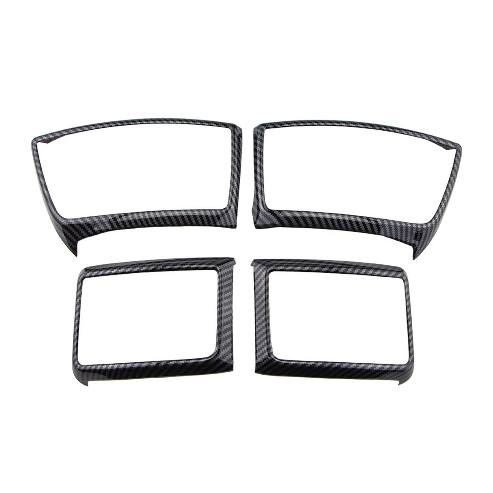 4x Carbon Fiber Color Air Outlet Frame Cover Trim Suitable For Ford Ranger 2015-2022-2