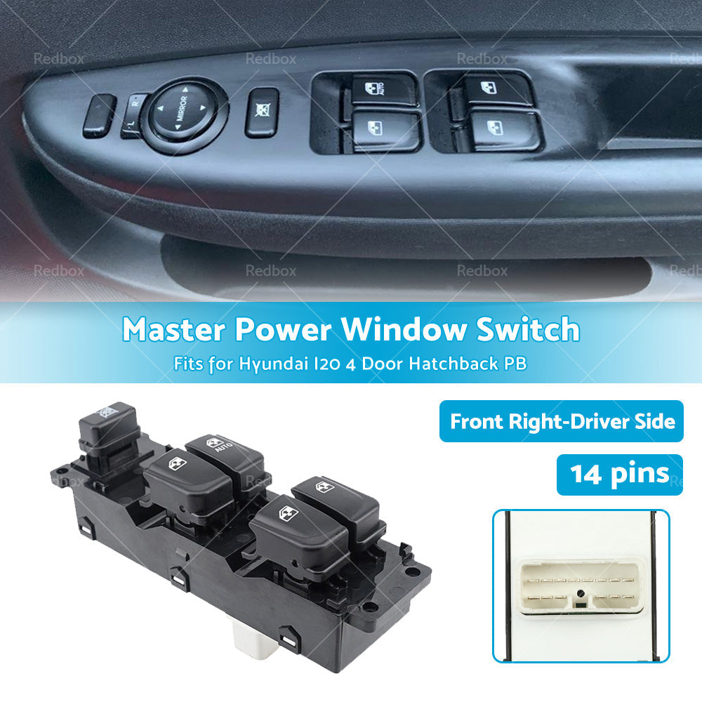 Master Power Window Control Switch 93570-1J602 For Hyundai I20 Hatchback 08-13-2