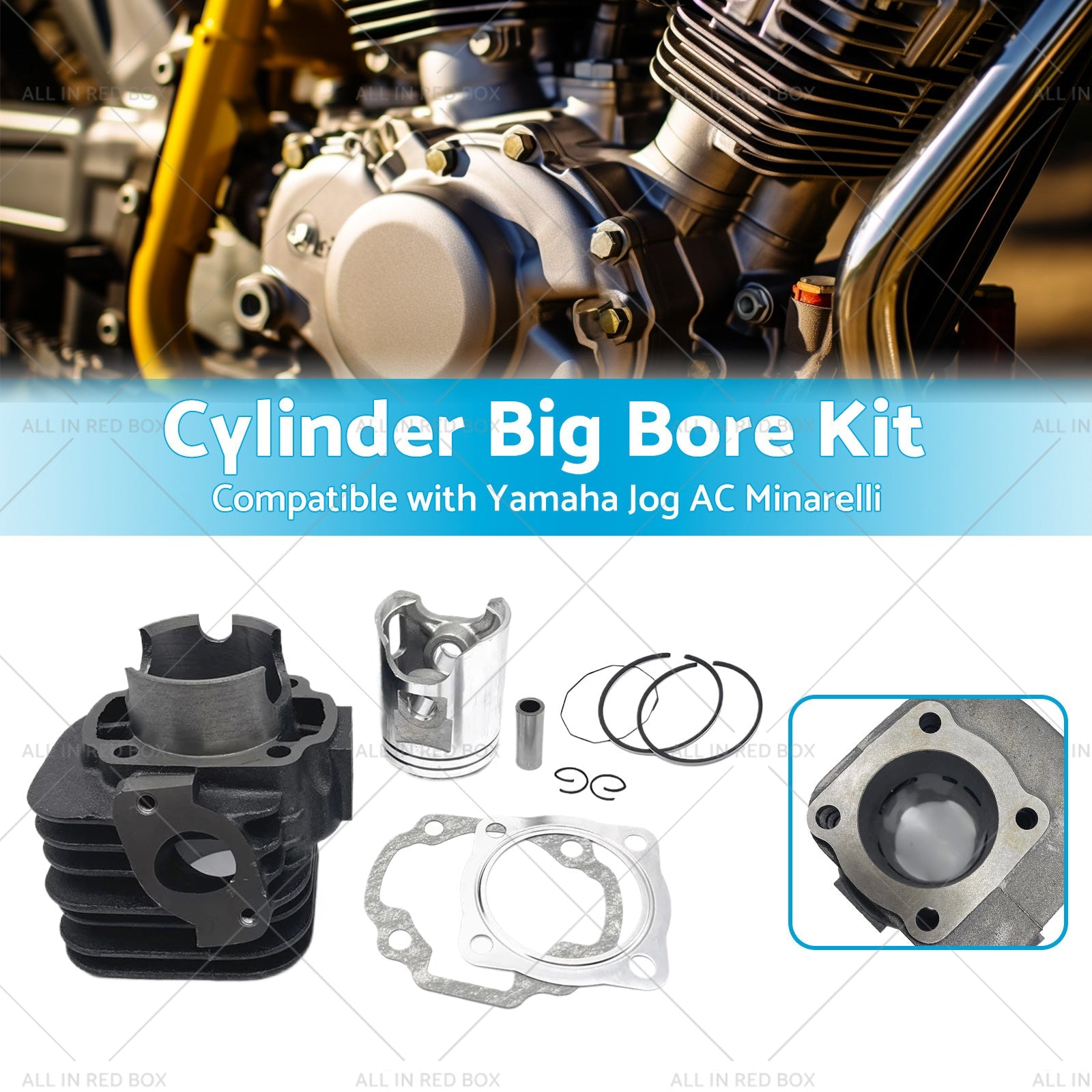 50mm Cylinder Big Bore Kit Suitable For Yamaha Jog 90cc Minarelli 2 Stroke-2