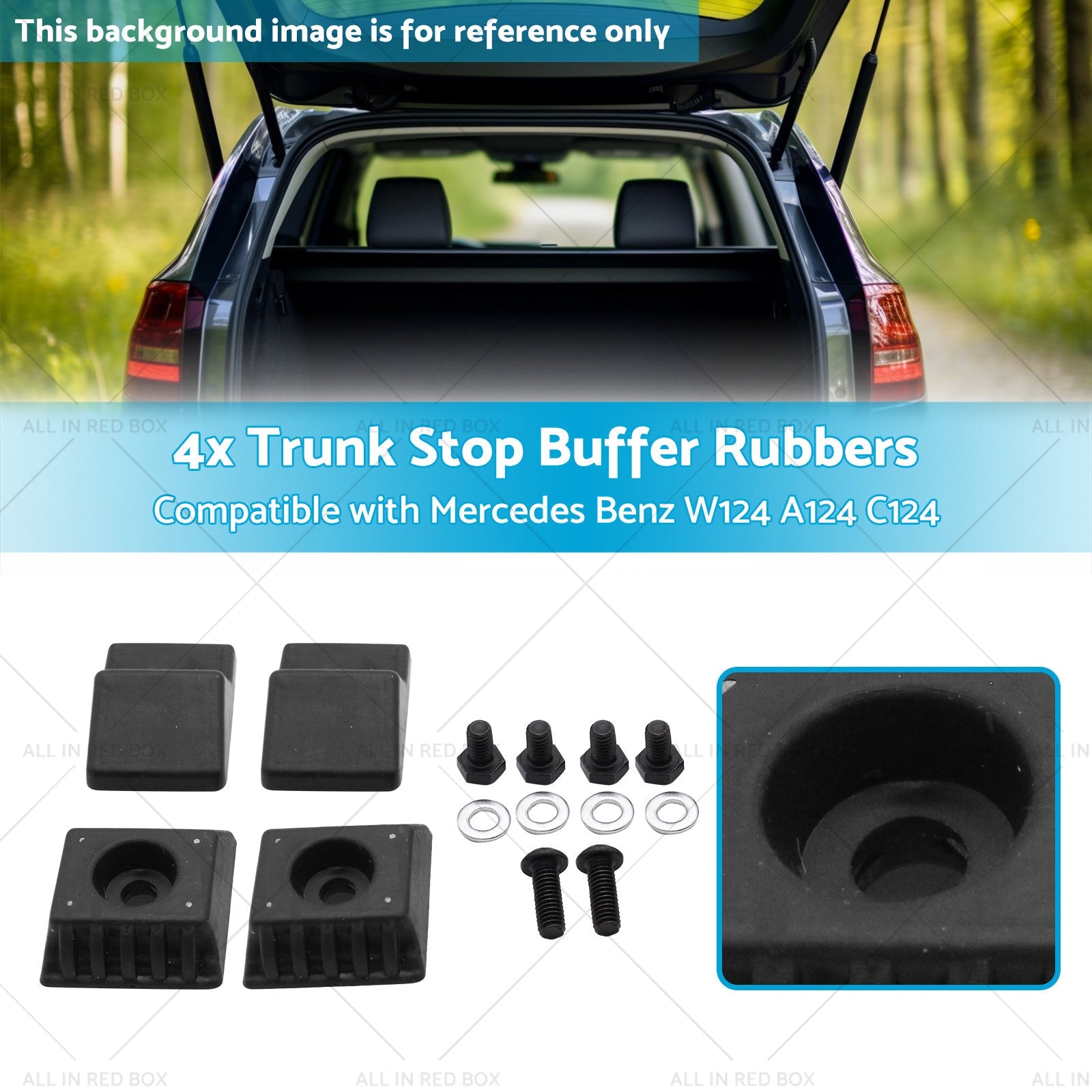 4x Trunk Stop Buffer Rubbers Suitablefor Mercedes Benz W124 A124 C124 1247580044-2