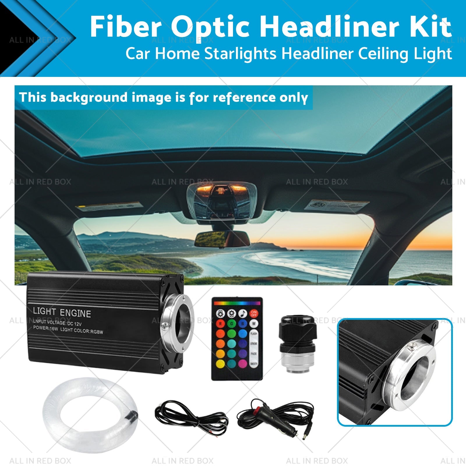 500PCS LED Fiber Optic Kit Car Home Starlights Headliner Ceiling Light w or Remote-0