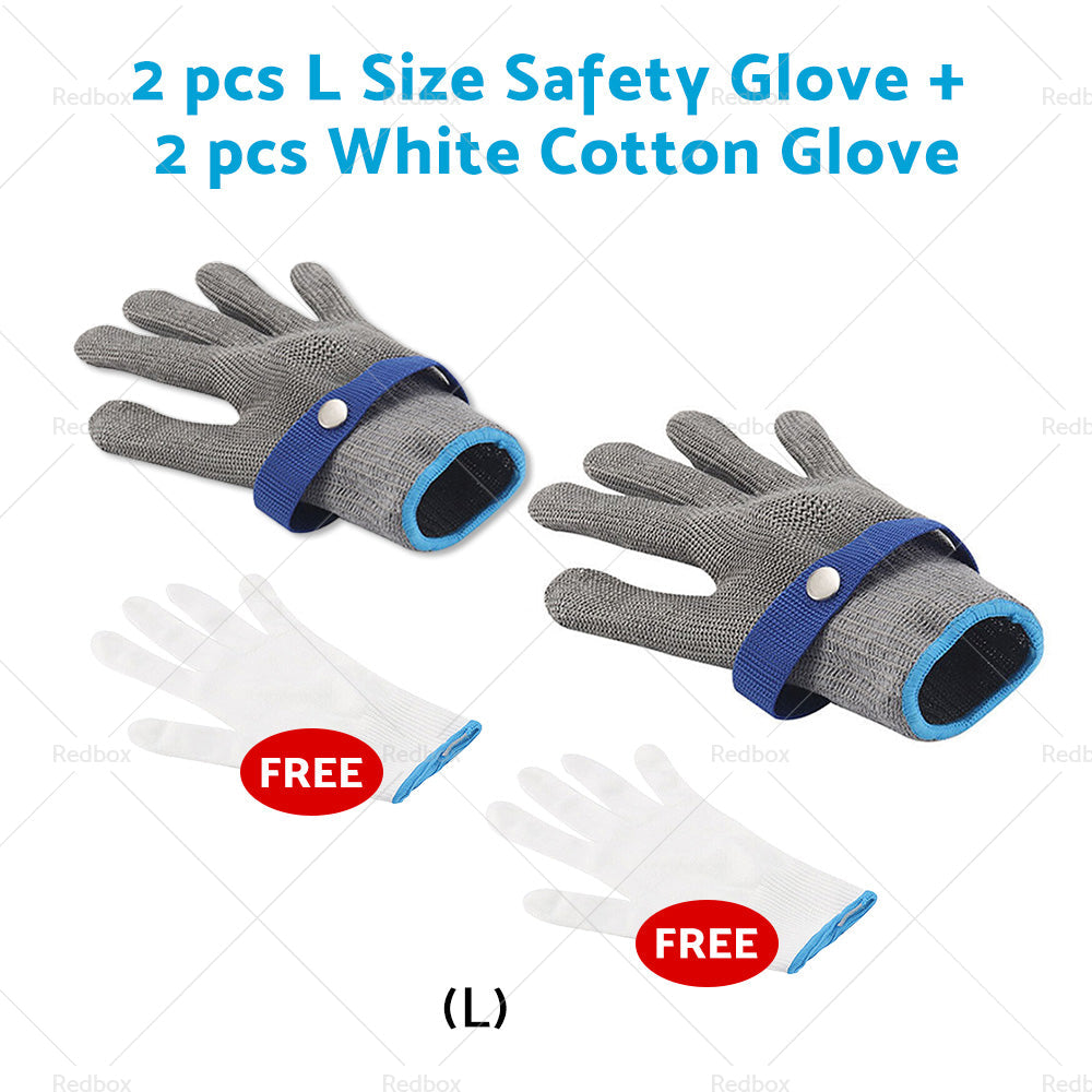 Safety Stainless Steel Cut Proof Stab Resistant Wire Metal Mesh Butcher Gloves-5