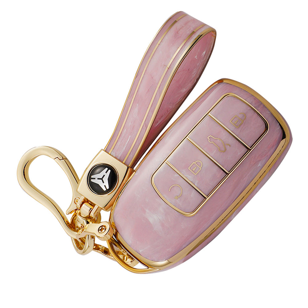 Car Remote Key Fob Case Cover TPU Pink Suitable For Chery Omoda 5-1