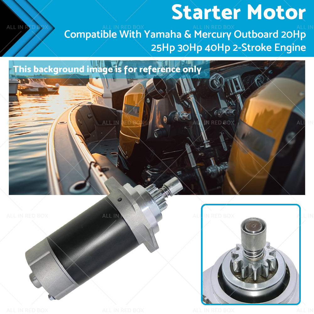 Starter Motor Suitable For Yamaha Mercury Outboard 20Hp 25Hp 30Hp 40Hp 2-Stroke-5