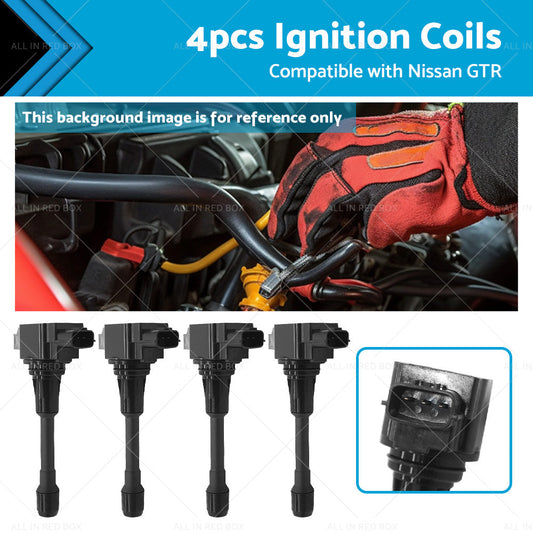 4PCS Ignition Coil Suitable for Nissan R35 GT-R 3. 8L VR38DETT 08-15 22448JF00B-0
