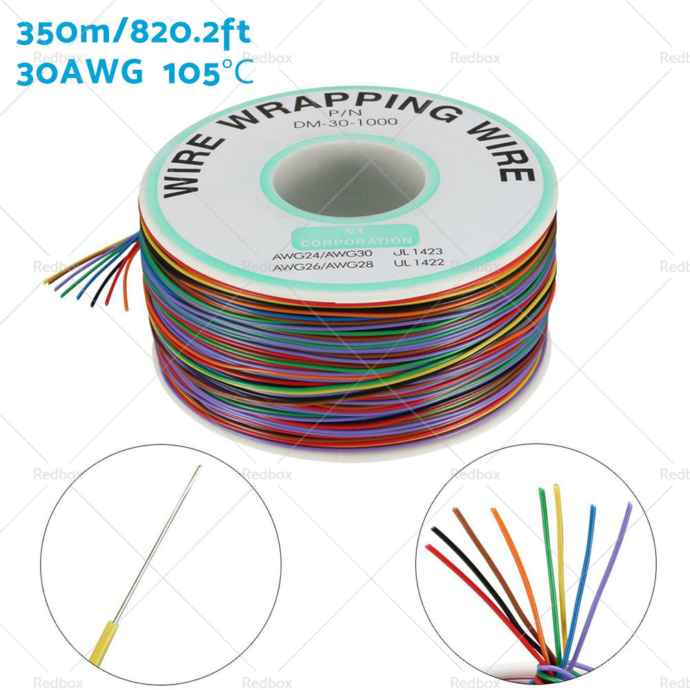 Wrapping Wire Tin Plated Copper Wire P or N DM-30-1000 30 AWG 250M Length 8 Colors-3