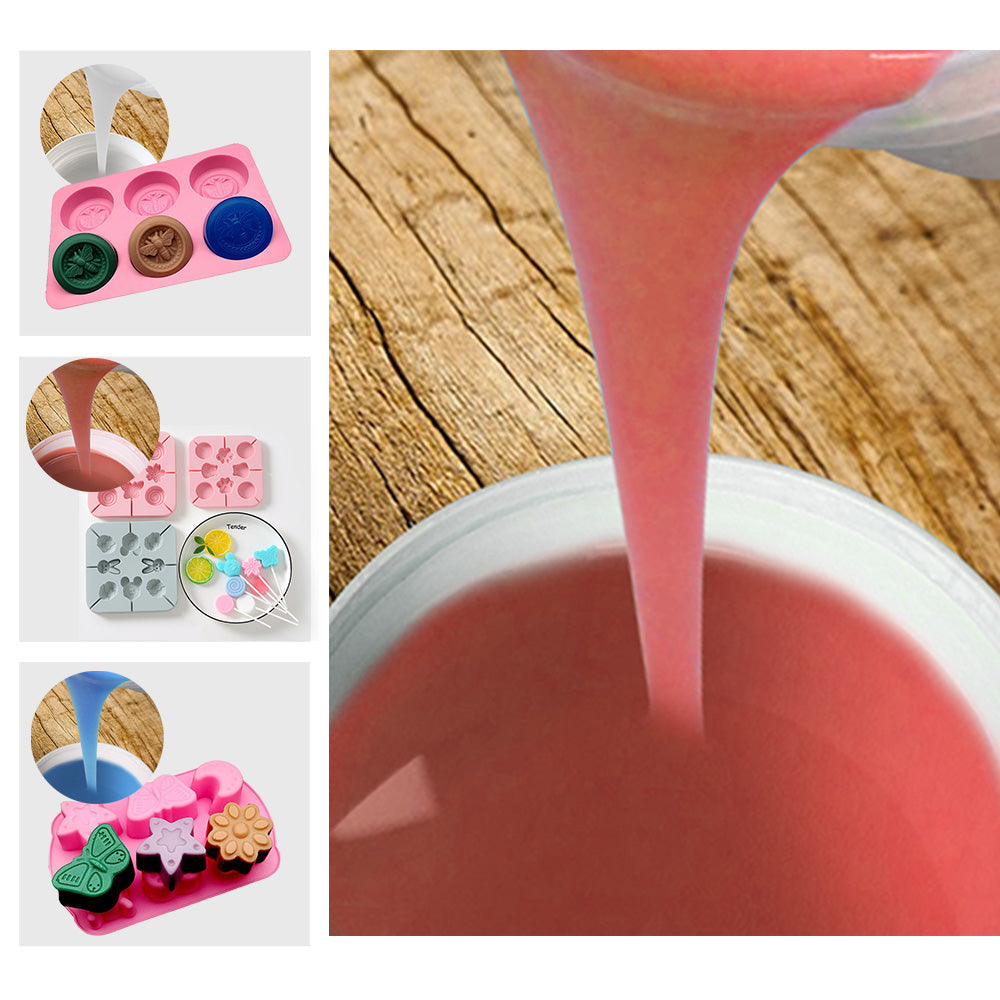 SH25 Liquid Silicone Rubber Mould Making Kit 100:3 Mix - 1Kg 5Kg 10Kg Red-4