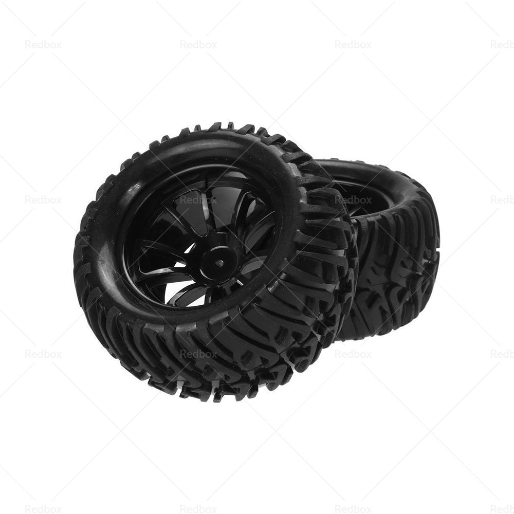 4x Wheel Rim  and  Tires Suitable For HSP 1 10 Monster Truck RC Car 12mm Hub-3