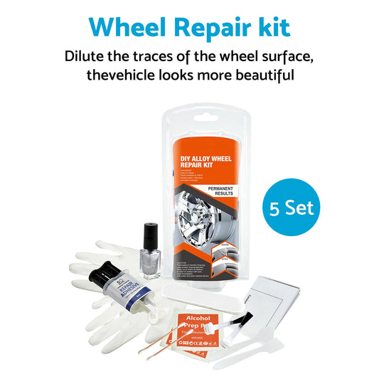 5x Wheel Rim Scuffs Scrape Car Kerb Damage Repair Kit Fix Tool Gloves-1