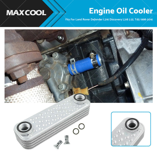 Engine Oil Cooler Fit For Land Rover Defender L316 Discovery L318 2. 5L Td5 98-16-0