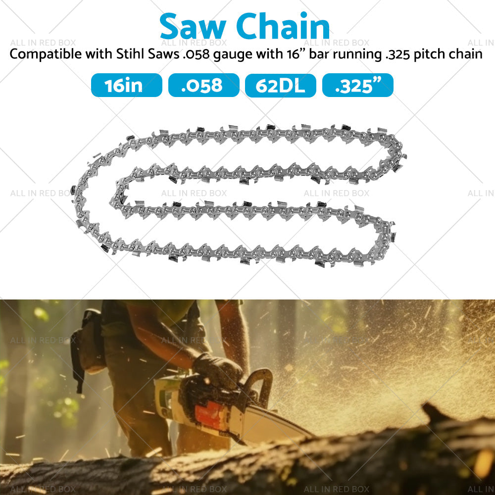 Tungsten Carbide Chainsaw Chain 16inch. 325inch. 058 62DL Suitable for Stihl MS 230-2