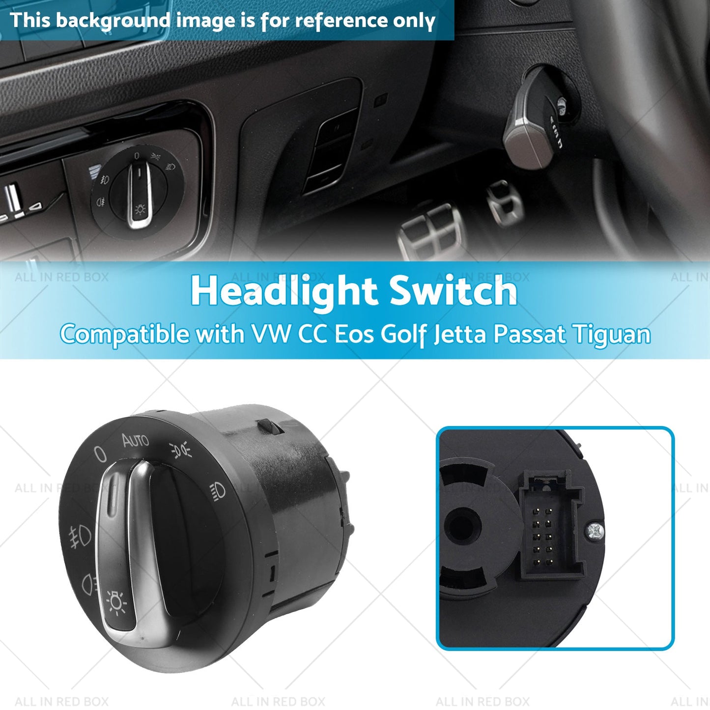 Headlight Switch Suitable for VW CC Eos Golf Jetta Passat Tiguan 5ND941431B-2