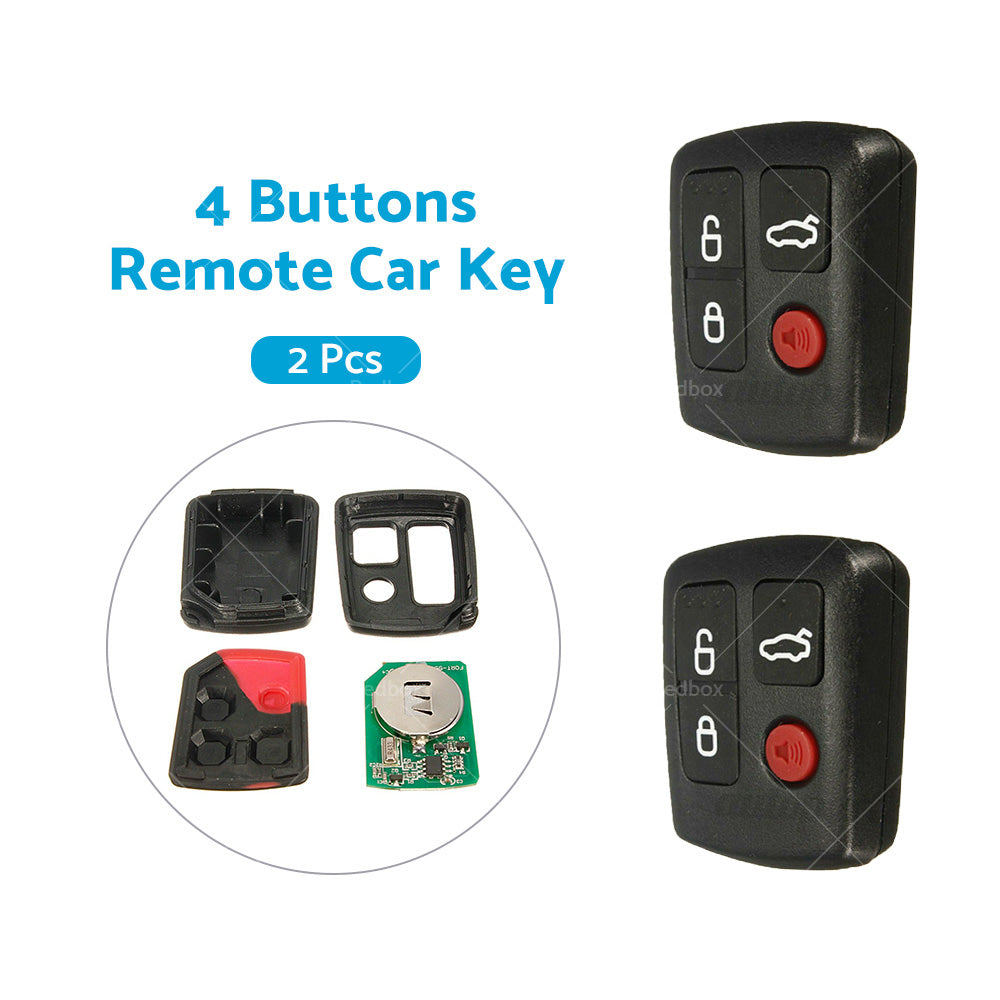 2PCS 4 Buttons 433MHz Remote Car Key For Ford Territory SX XR6 XR8 Falcon BA BF-2