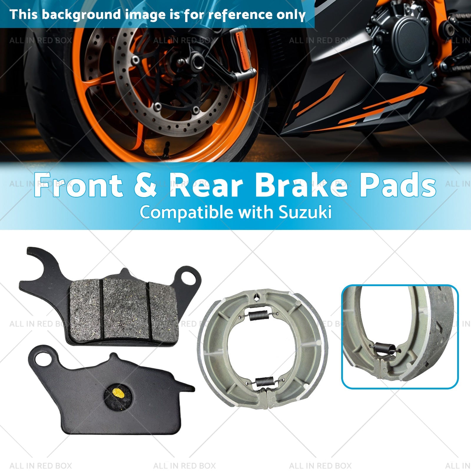Front  and  Rear Brake Pads Suitable for 2017-2021 Suzuki UK 110 Address-2