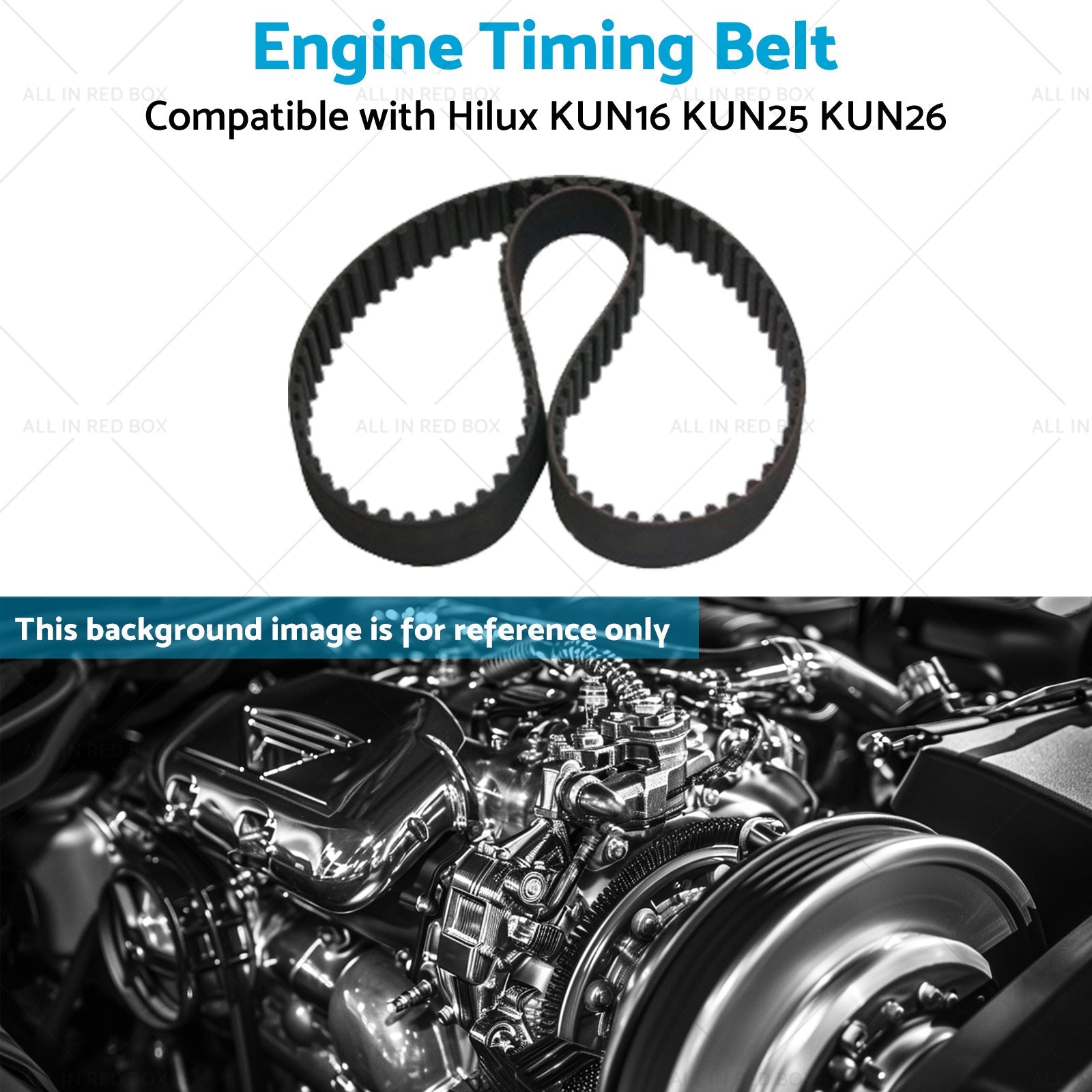 1KD-FTV Engine Timing Belt Suitable for Hilux KUN16 KUN25 KUN26 3. 0L Diesel-4