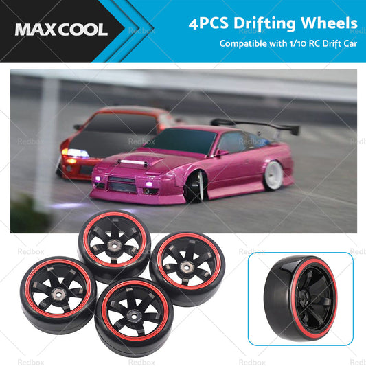 Suitable for Drifting 1 10 RC Drift Cars 4PCS Hard Plastic Rim Tyre Tire Wheel-1