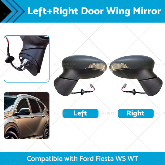 RH  LH Pair Electric Door Mirror No Heat Suitable For Ford Fiesta WS WT 08~17-1