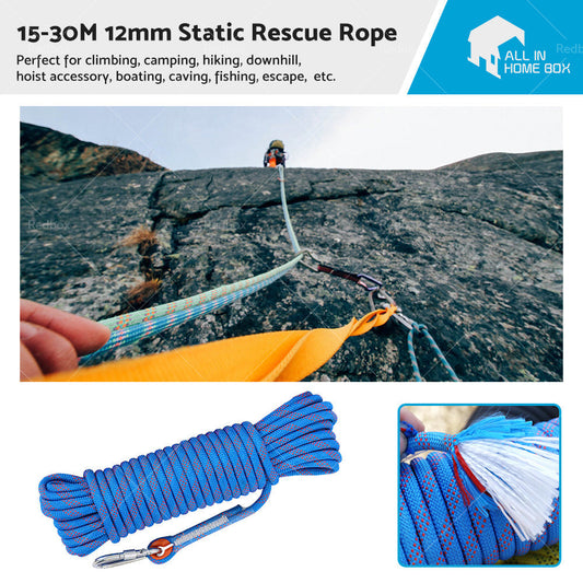 Static Rescue Rope Suitable For Climbing Hiking Camping Lifesaving Rappelling-0