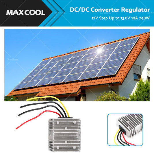 DC or DC Power Supply Converter Regulator 12V Step Up to 13.8V 18A 248W Waterproof-0