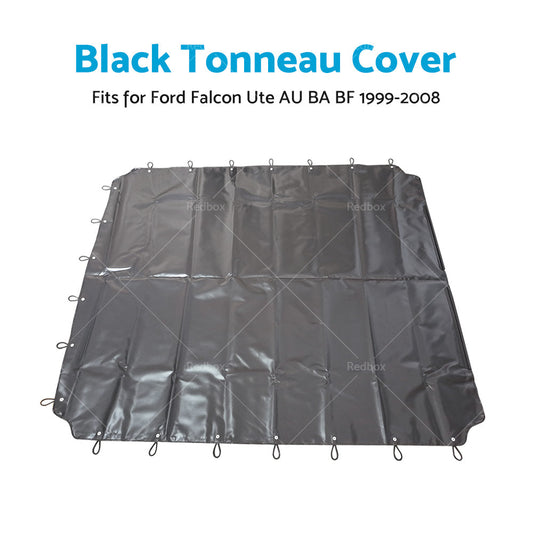 Black Tonneau Cover Tarp for Ford Falcon Ute AU BA BF 1999-2008 UV-protection-0