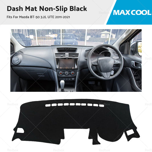 Non-Slip Dash Mat For Mazda BT-50 3. 2L UTE 2011-2021 Dashboard Cover Black-0