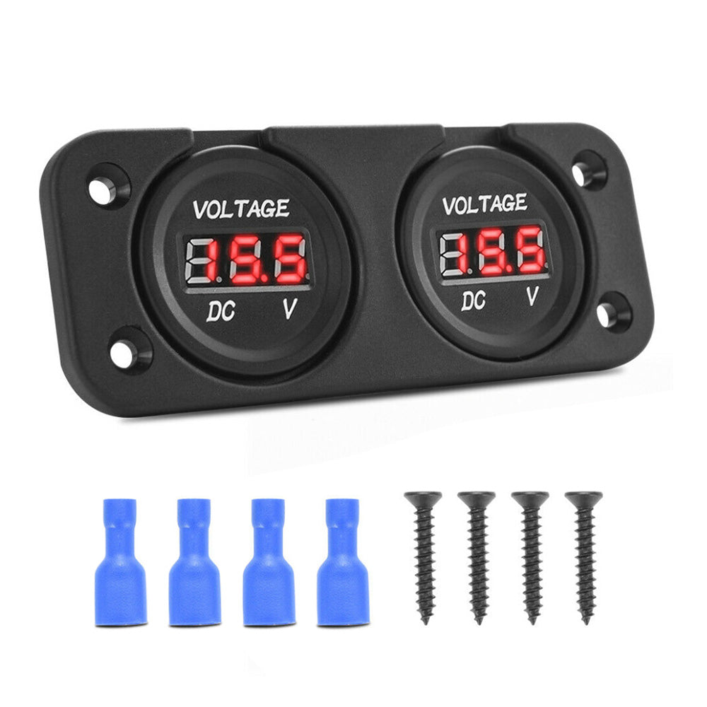 Digital LED Volt Meter Dual Battery Monitor Suitable For Boat Marine DC 12V-24V-2