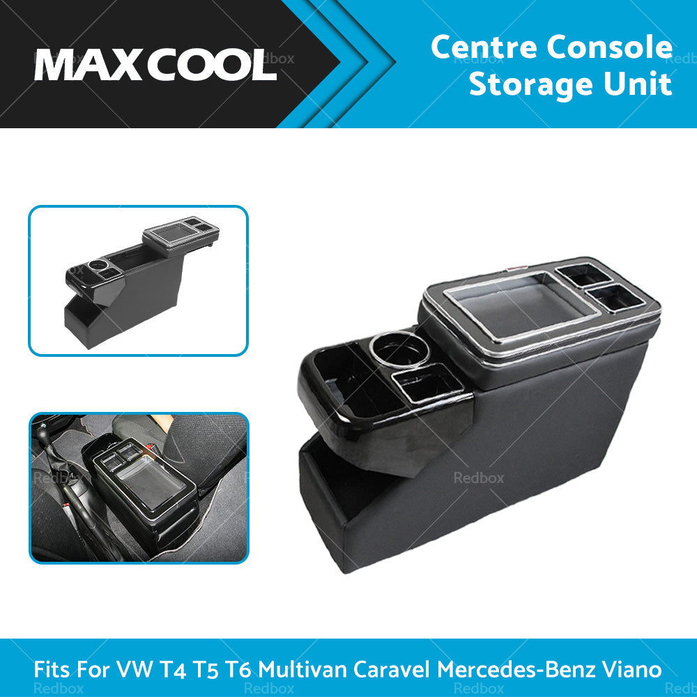 Centre Console Storage Unit w or Cup Holder Fit For VW T4 T5 T6 Multivan Caravel-1