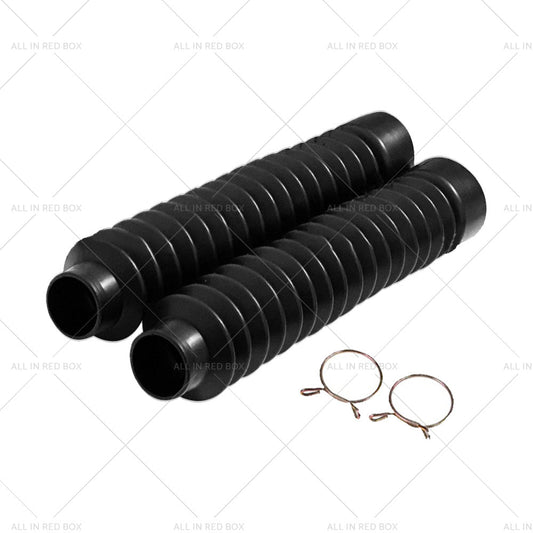 Motorcycle Rubber Front Fork Cover Dust Gaiters Gaitor Boot Shock Absorber Black-1