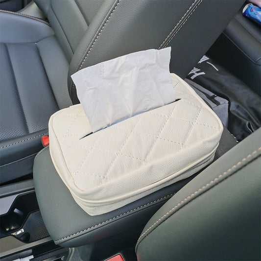 Car Tissue Holder 120 Tissues Box Cover Backseat Extra Large Tissue Organization-1