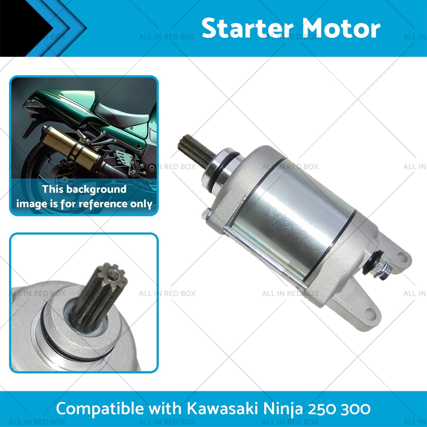 21163-0717 Starter Motor Suitable for Kawasaki Ninja 250 300 Versys-X 250 13-20-1