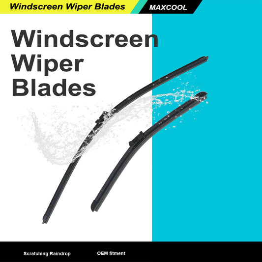 For Ford Fiesta 08-On Aero Flat Windscreen Wiper Blades 26 inch   15 inch  1 Pair-1