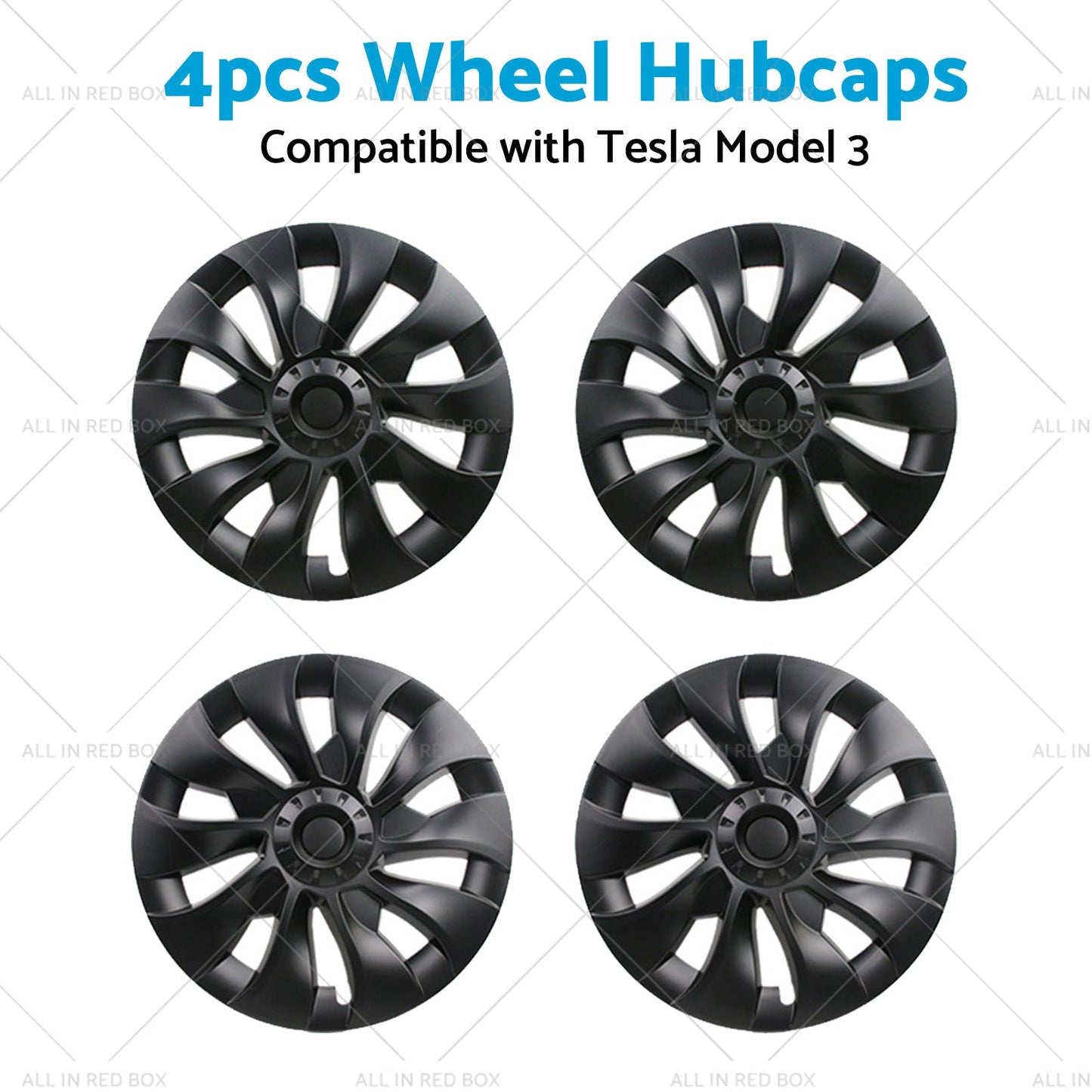 Suitable For Tesla Model 3 Wheel Cover Caps 18 Inch Rim Hubcap Hub Cap Set of 4-3