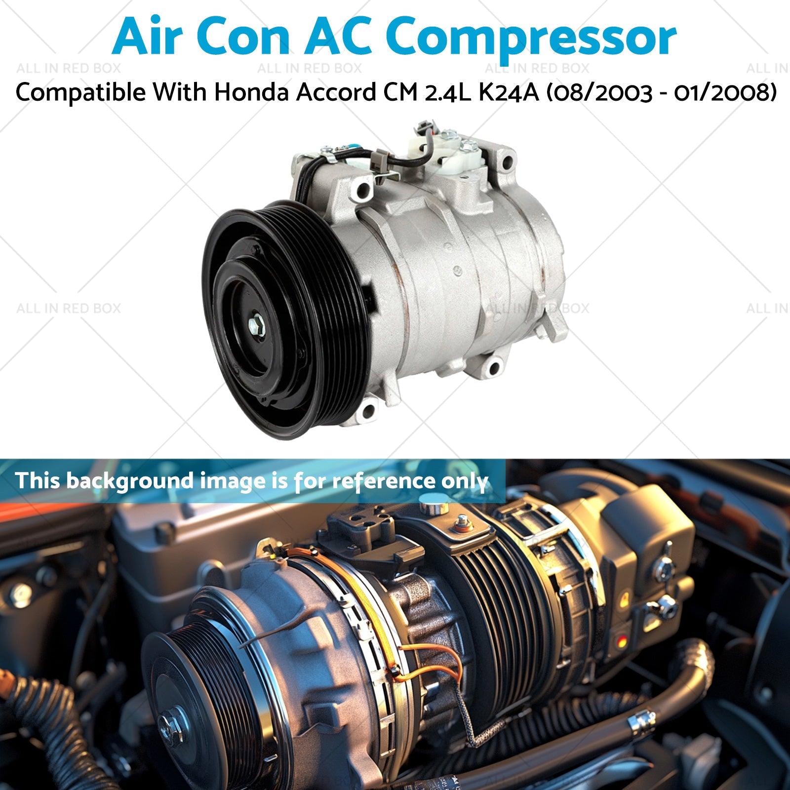 Air Con AC Compressor Suitable for Honda Accord CM 2.4L K24A (08/2003 - 01/2008)-4