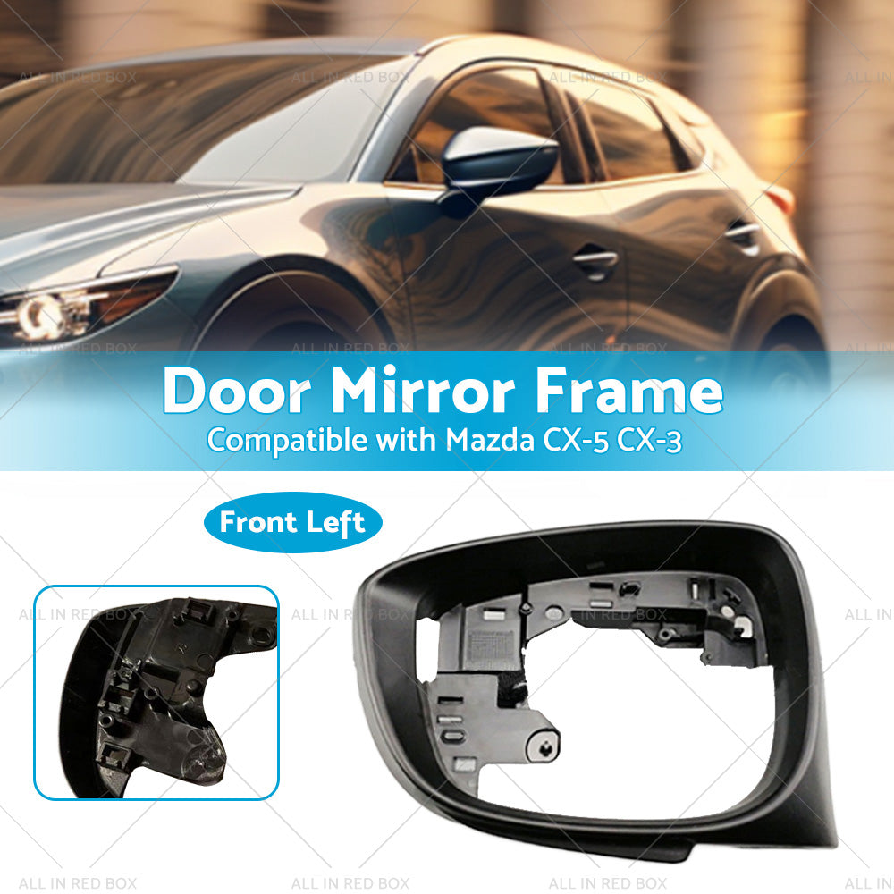 Left Side Door Wing Mirror Frame Suitable For Mazda CX-5 15-16 CX-3 16-19 Black-2