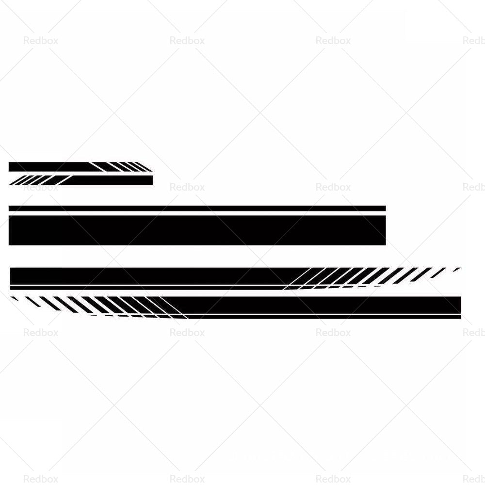 5x Car Side Body Sticker Vinyl Hood Roof Decals Racing Long Stripe Universal-2