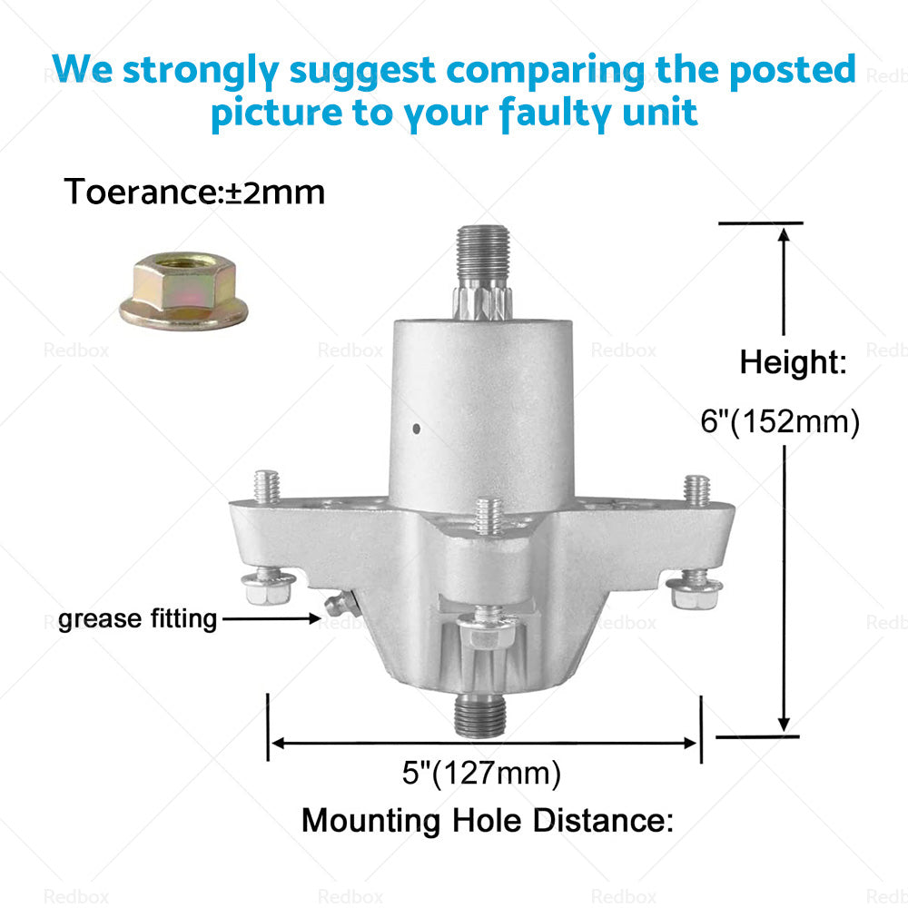 1x Spindle Assembly Suitable For MTD  and  Cub Cadet  38 inch  and 42 inch  Deck 618-0142 618-0138-2