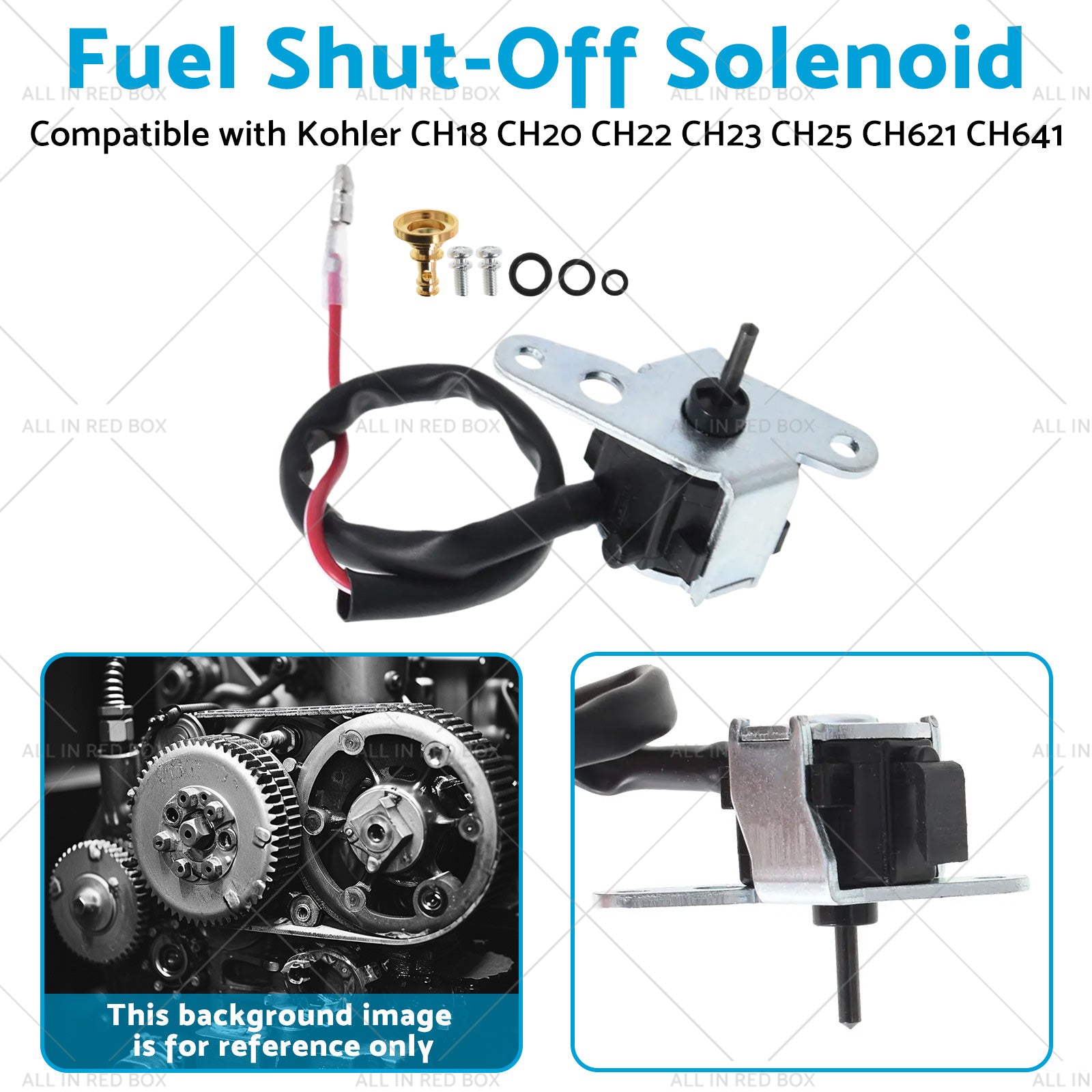 Fuel Shut-Off Solenoid Suitable for Kohler CH621 CH641 CH18 CH20 CH22 CH23 CH25-2