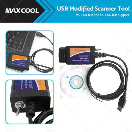 USB modified Suitable For Ford ELMconfig latest chip HS-CAN MS-CAN Forscan OBD2-0