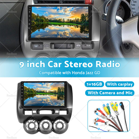 16GB 9inch Android 11 Apple Carplay Stereo GPS Head Unit Suitable For Honda Jazz GD-1